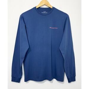 Vineyard Vines Mens T Shirt XS Cotton Grayish Blue Long Sleeve Crew Neck Logo